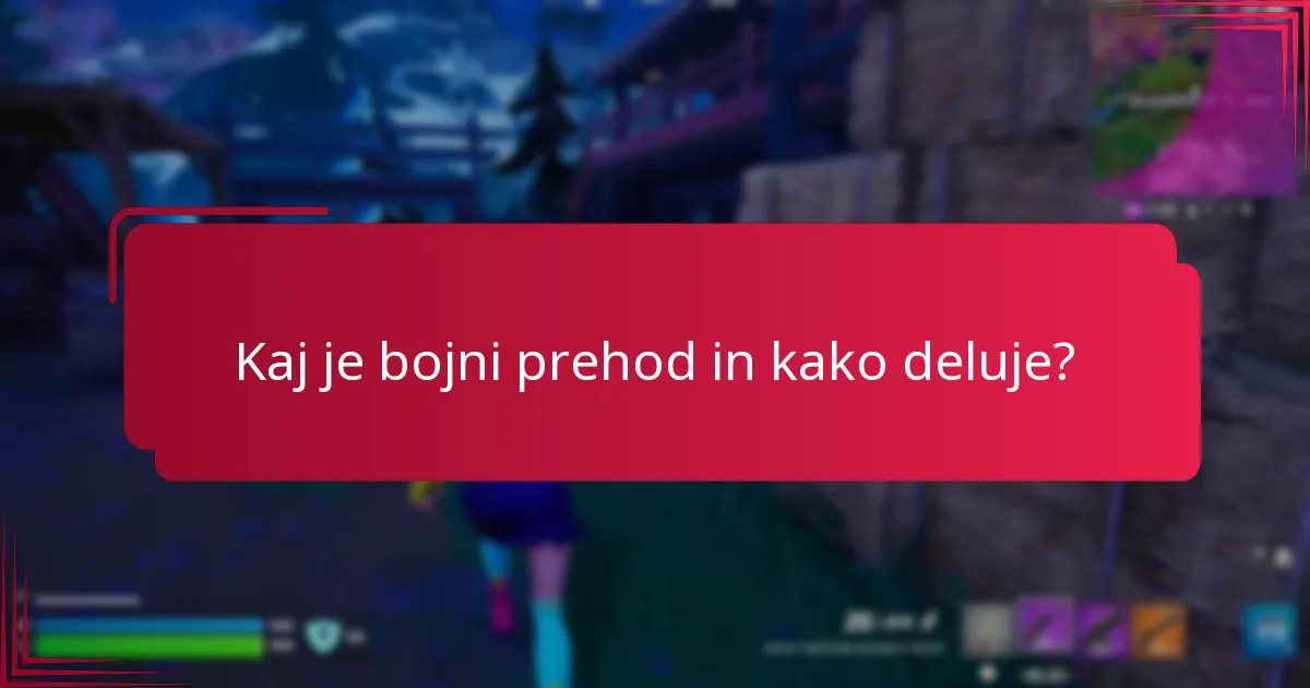 Katere so stroške, povezane z bojnimi prehodi?