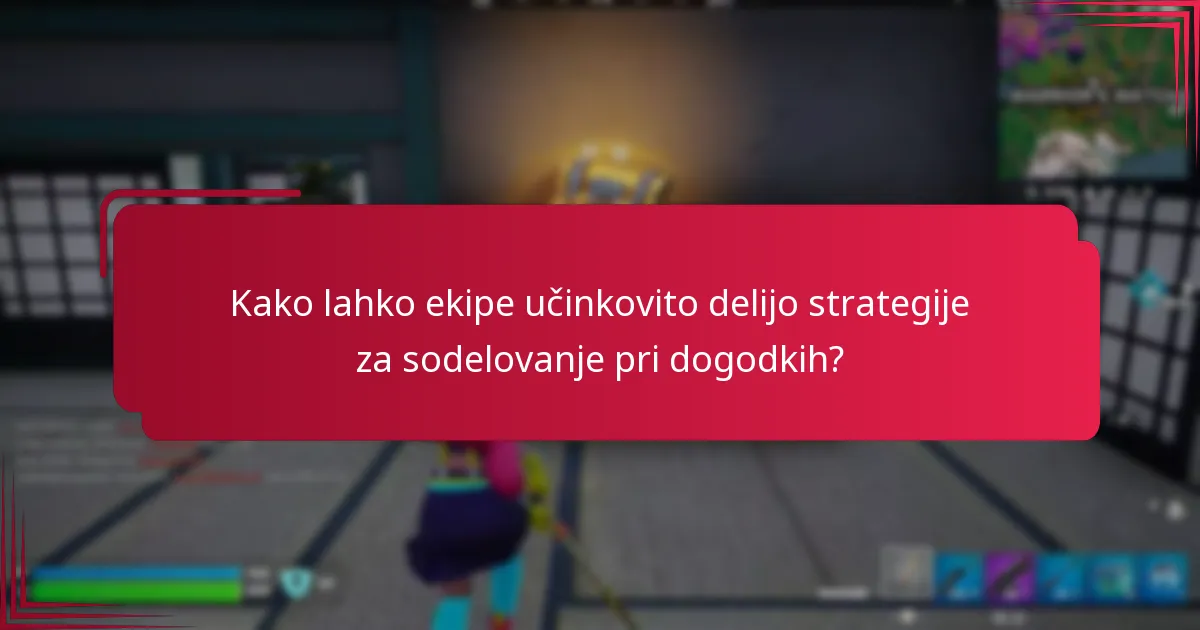 Katera orodja izboljšujejo sodelovanje pri načrtovanju dogodkov?