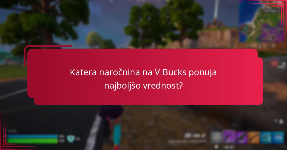 Katera naročnina na V-Bucks ponuja najboljšo vrednost?
